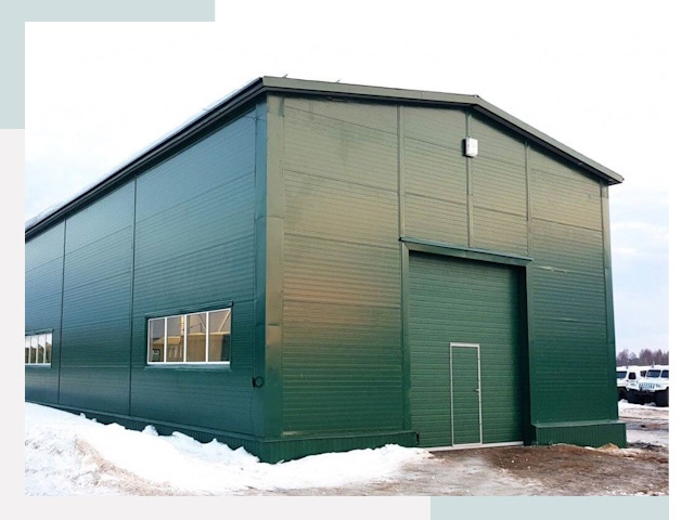 Двускатные ангары в Рязани